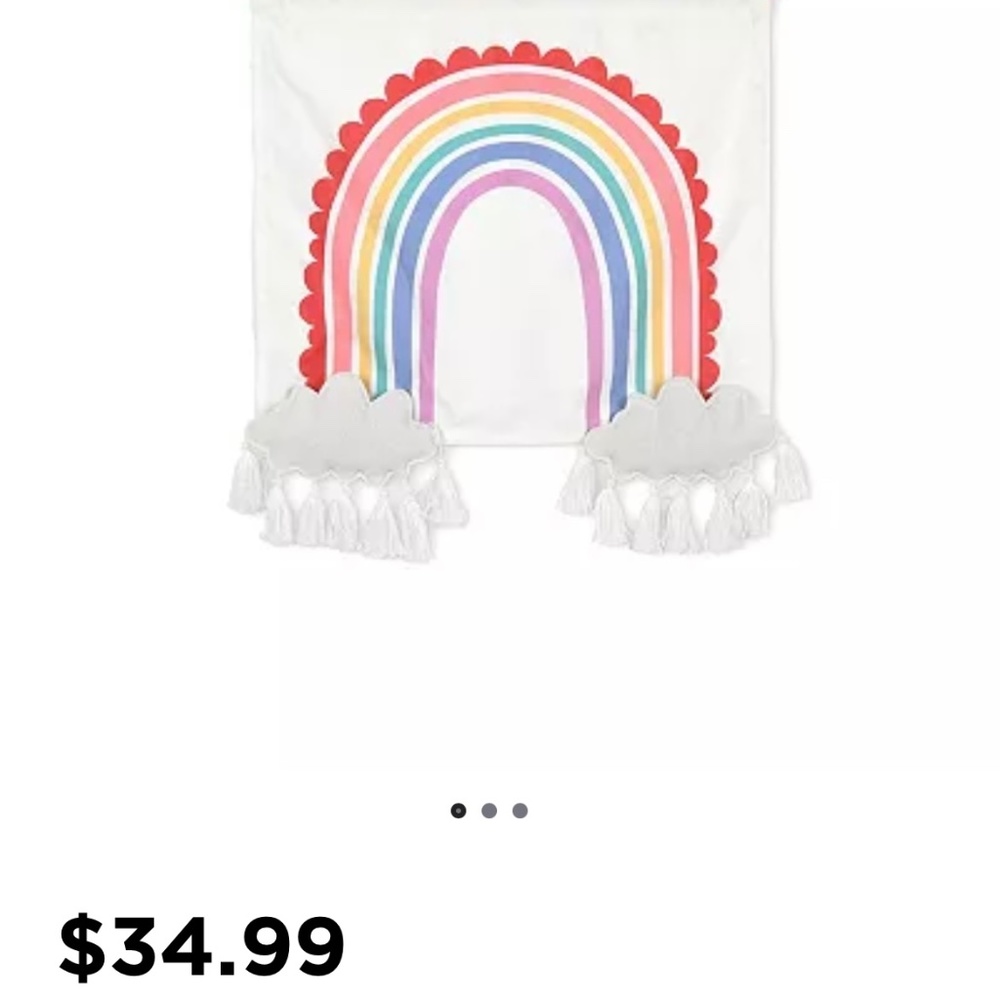 Rainbow canvas banner for kids room